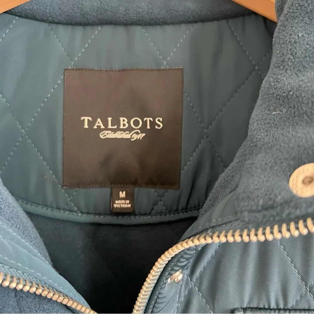 Talbots Zip Up Coat Size Medium